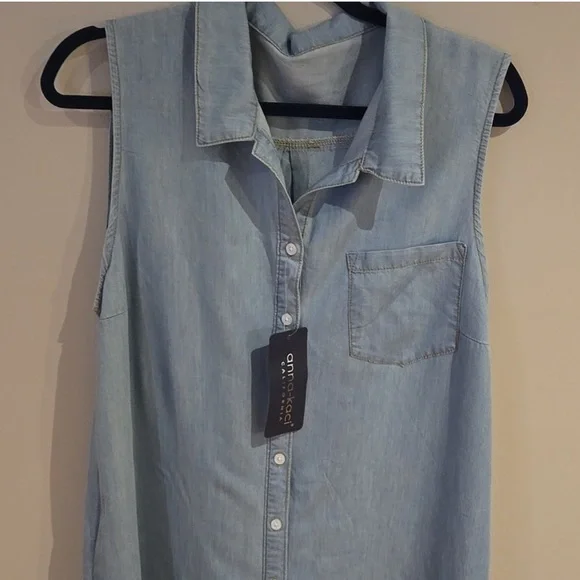 Anna-Kaci Denim Chambray Dress  Size XL - Picture 3 of 7